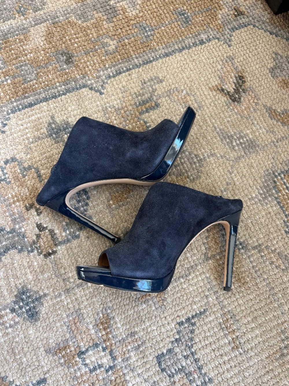 Calvin Klein Heeled Navy Suede Heels